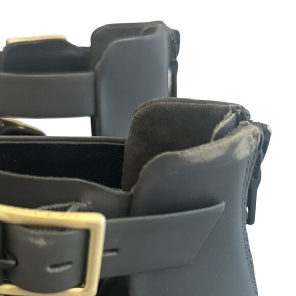 Rag & Bone Fallon Block Heel Sandals Shoes Strappy Buckle Grey Size 40 9.5 Women - Picture 4 of 13